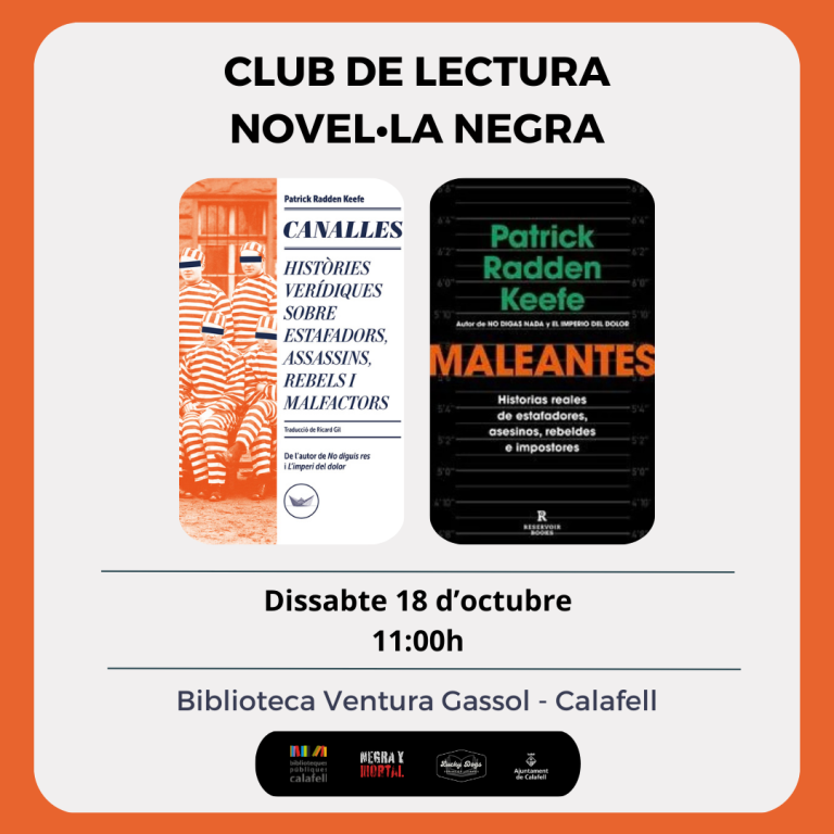 Club de lectura octubre 2025: Canalles – Patrick Radden Keefe