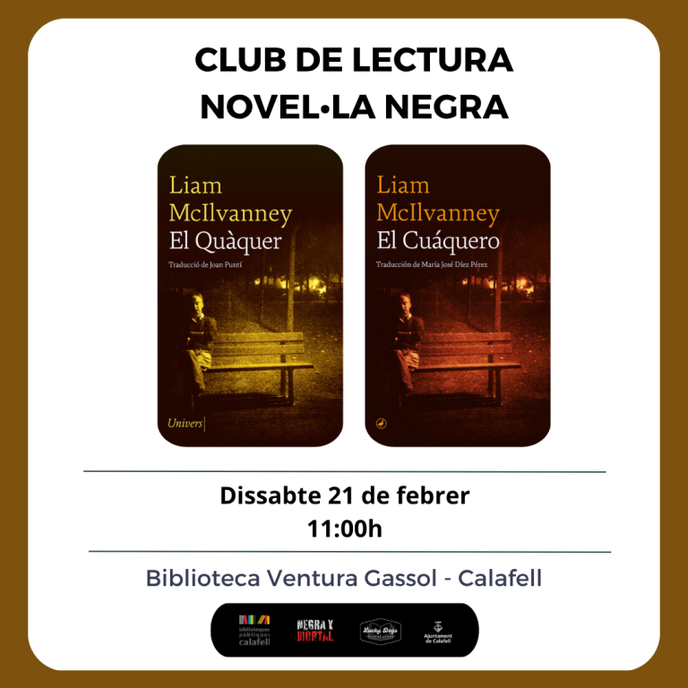 Club de lectura febrer 2026: El Quàquer – Liam McIlvanney