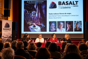 Taula rodona durant BASALT 2025, Festival de Novel·la Negra de la Garrotxa